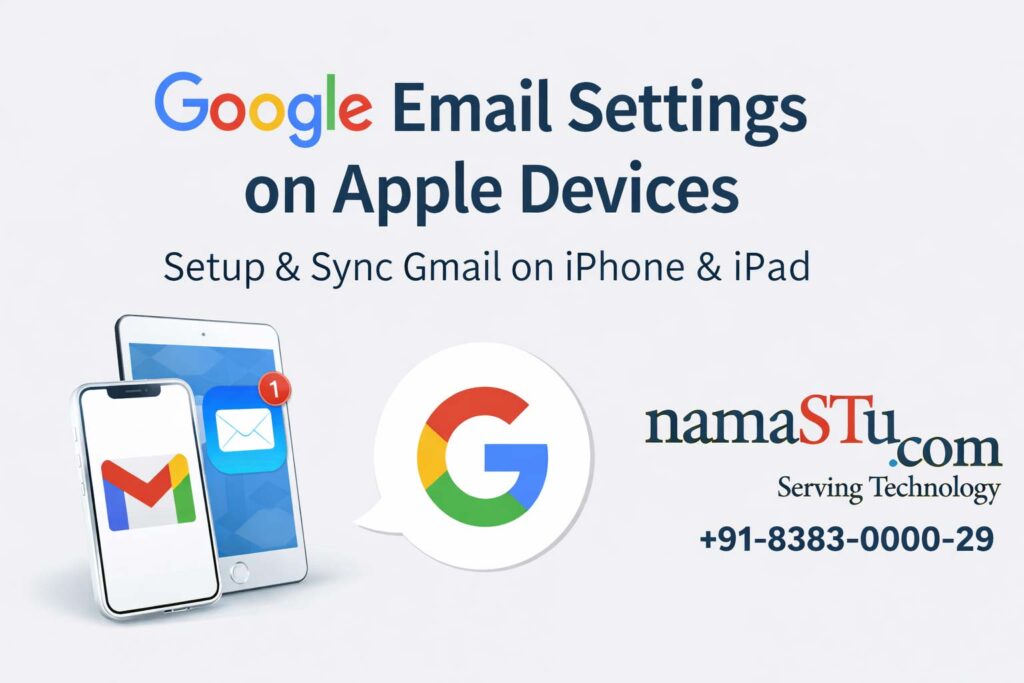 Google Email, Apple Phone Settings
