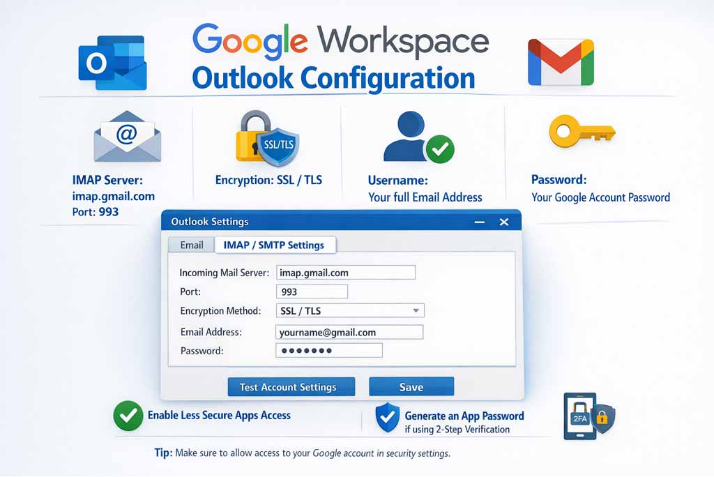 Google Workspace Outlook Configuration