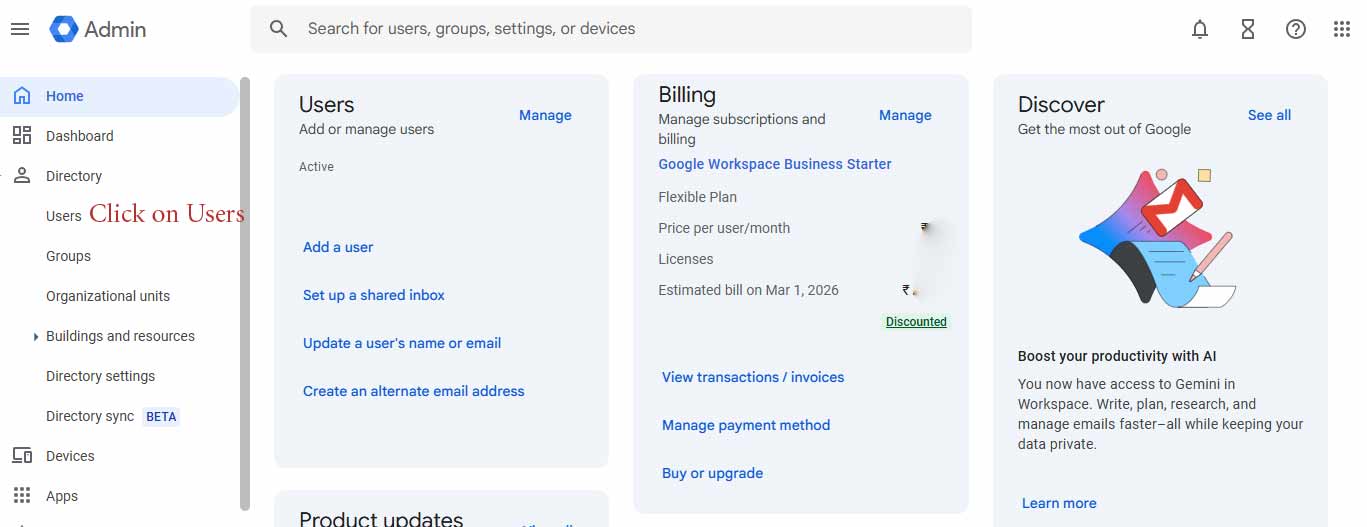 Google Admin User Managemen